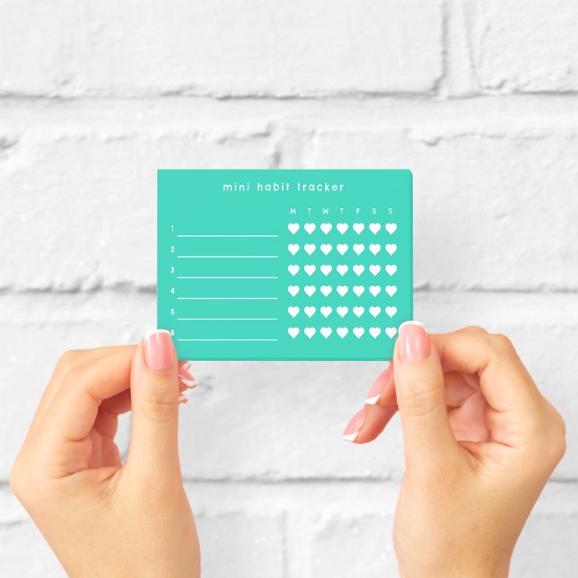 Bloco De Notas Notas adesivas do rastreador Mini Habit Verde (Criador carregado)