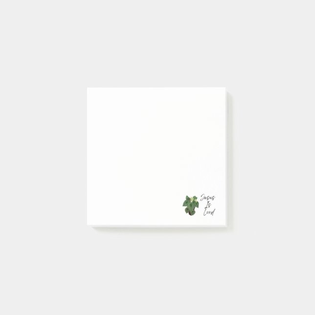 Bloco De Notas Notas Adesivas Flor de Watermelon Pepperomia (Frente)