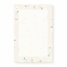 Notas Adesivas Florais Cream Daisy | Botânica Fofa