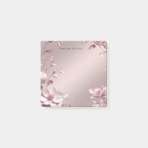 Notas Adesivas Florais Rosa Delicado