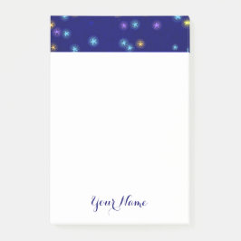 Bloco De Notas Notas adesivas Lua e Estrelas Vintage 10 cm x 15 c