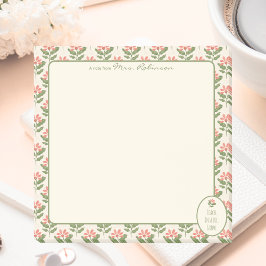 Bloco De Notas Notas Adesivas Personalizadas de Florais para Prof