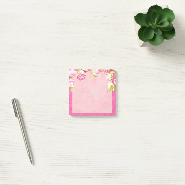 Bloco De Notas Notas Adesivas Rosas e Brancas (Escritótio)