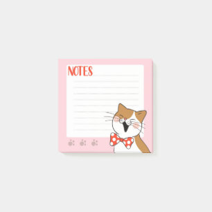 Bloco De Notas Notas Adhesivas Cantantes de Gato