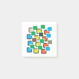 Bloco De Notas Notas Adhesivas com Padrão Geométrico Abstrato Mod