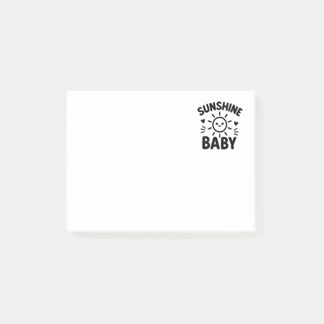 Bloco De Notas Notas adhesivas con diseño de sol sonriente (Frente)