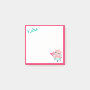 Bloco De Notas Notas Adhesivas Cupido Porco