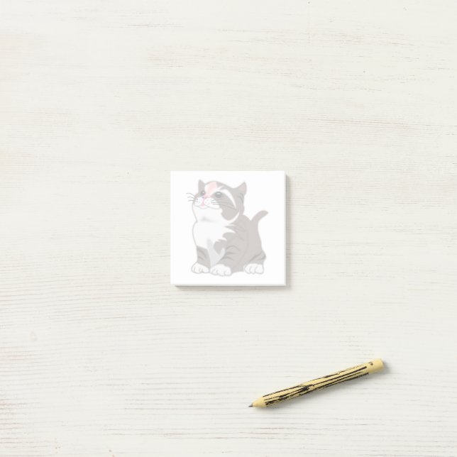 Bloco De Notas Notas Adhesivas Cute Cat Post-it® (Na mesa)