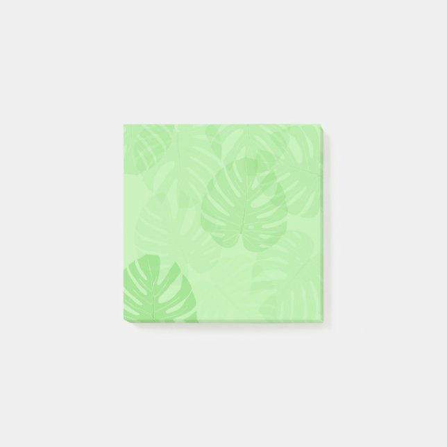 Bloco De Notas Notas Adhesivas de Folhas de Monstera (Frente)