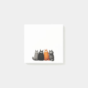 Bloco De Notas Notas Adhesivas de Gato de Desenho Animado Diverti