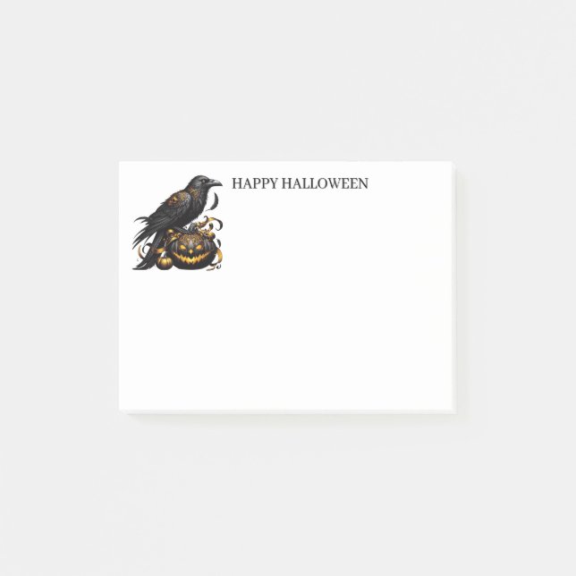 Bloco De Notas Notas Adhesivas de Halloween (Frente)