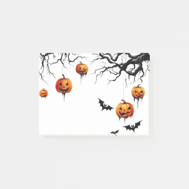 Bloco De Notas Notas Adhesivas de Halloween (Frente)