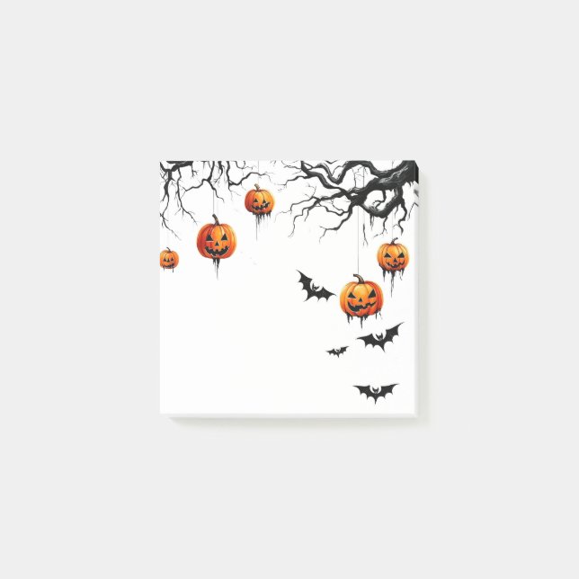 Bloco De Notas Notas Adhesivas de Halloween (Frente)