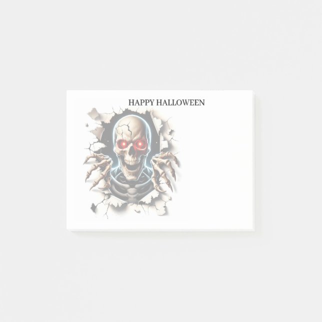 Bloco De Notas Notas Adhesivas de Halloween (Frente)