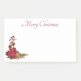 Bloco De Notas Notas Adhesivas de Poinsettia de Natal