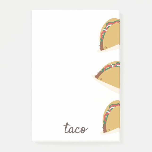 Bloco De Notas Notas Adhesivas de Restaurante de Tacos Mexicanos (Frente)