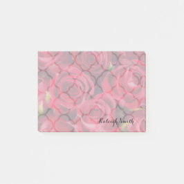 Bloco De Notas Notas Adhesivas de Rosas Vermelhas Personalizadas