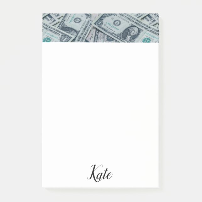 Bloco De Notas Notas Adhesivas Dinheiro (Frente)