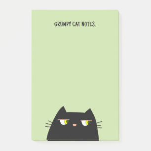 Bloco De Notas Notas Adhesivas do Gato Mal-Humorado Divertido Fof