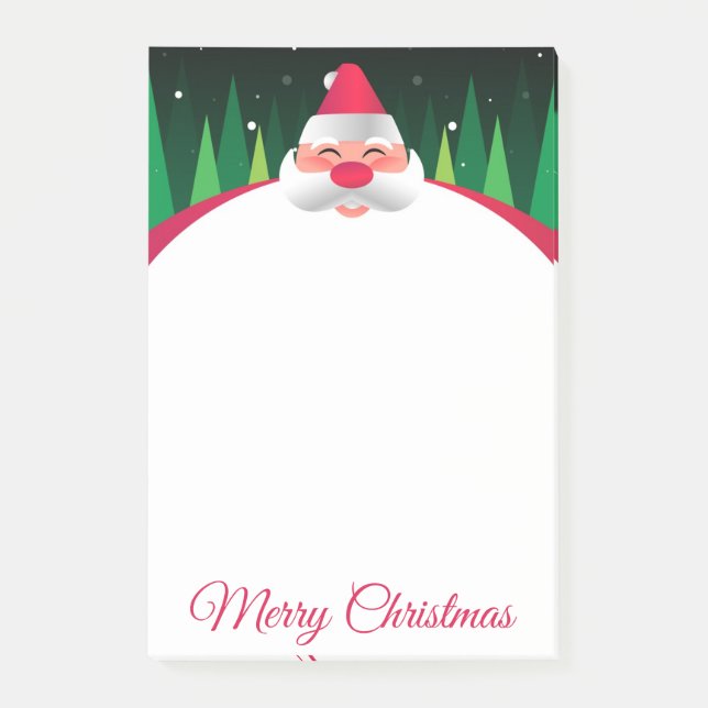 Bloco De Notas Notas Adhesivas do Papai Noel do Natal (Frente)