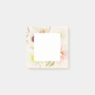 Bloco De Notas Notas Adhesivas Flores Elegantes de Primavera