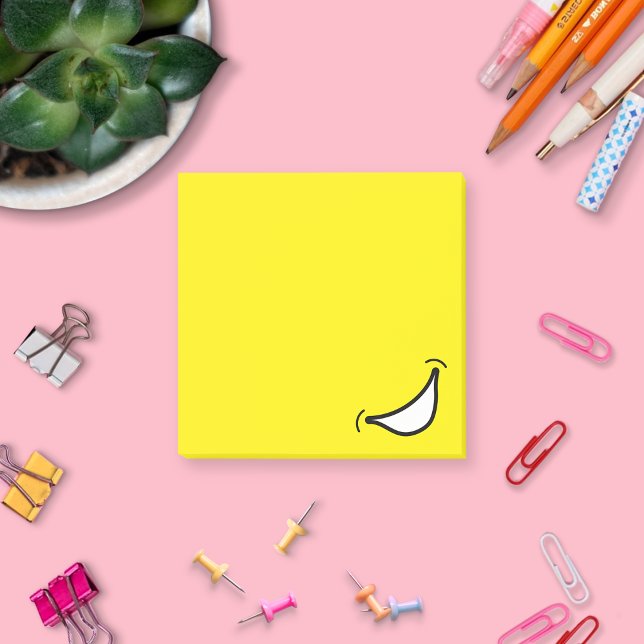 Bloco De Notas Notas Adhesivas Grande Sorriso (Big Smile Post It Notes Yellow)