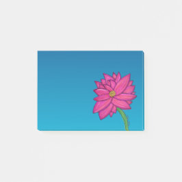Bloco De Notas Notas Adhesivas Grandes Flor Rosa Fúcsia