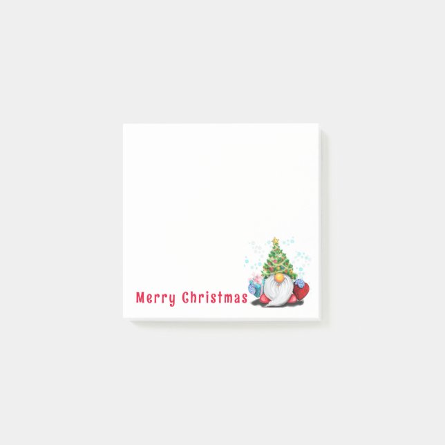 Bloco De Notas Notas Adhesivas Papai Noel de Natal (Frente)