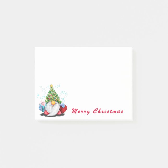 Bloco De Notas Notas Adhesivas Papai Noel do Natal (Frente)