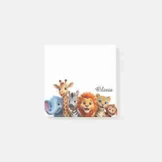 Bloco De Notas Notas Adhesivas Personalizadas Amigos da Selva Saf