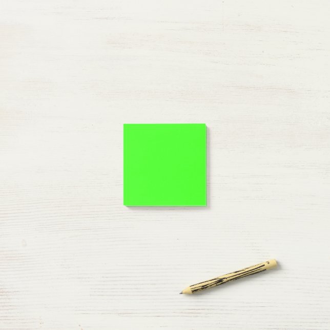 Bloco De Notas Notas Adhesivas Personalizadas Neon Verde (Na mesa)