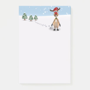 Bloco De Notas Notas Adhesivas Post-it® Árvore de Natal Rena Dive