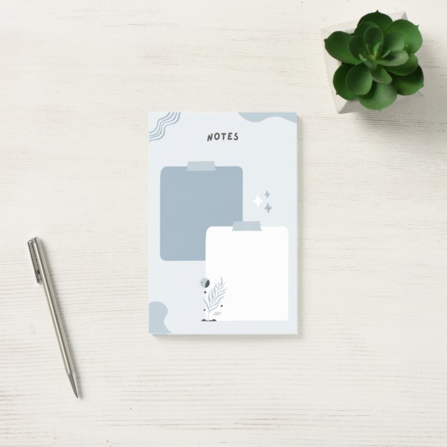 Bloco De Notas notas azuis claras (Escritótio)