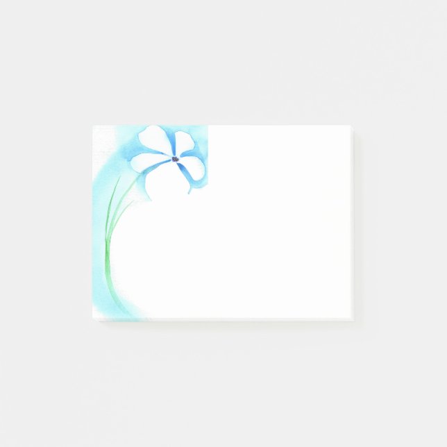 Bloco De Notas Notas azuis da flor (Frente)