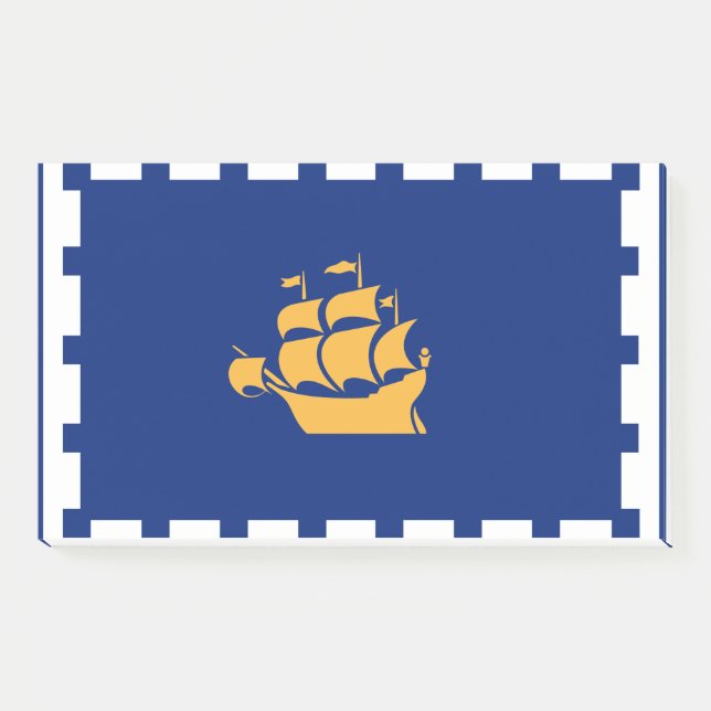 Bloco De Notas Notas com a bandeira da Cidade de Quebec, Canadá (Frente)