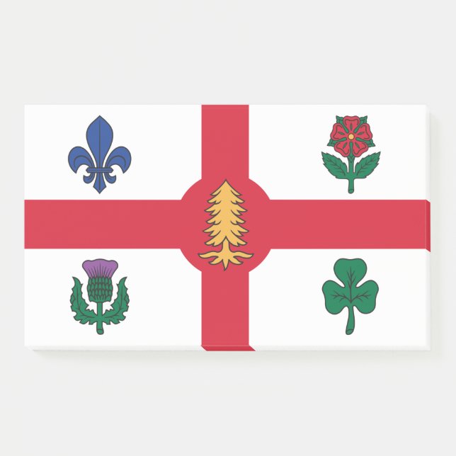 Bloco De Notas Notas com a bandeira de Montreal, Canadá (Frente)