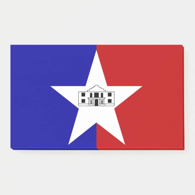 Bloco De Notas Notas com a bandeira de San Antonio, EUA (Frente)