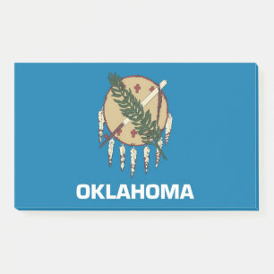 Bloco De Notas Notas com a bandeira do estado de Oklahoma, EUA