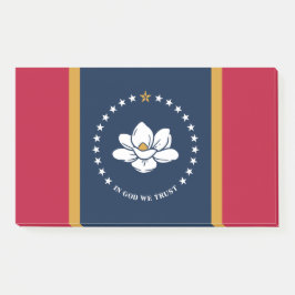 Bloco De Notas Notas com a bandeira do estado do Mississippi, EUA