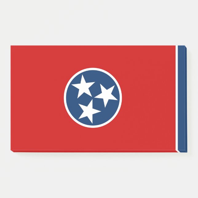 Bloco De Notas Notas com a bandeira do Tennessee, EUA (Frente)