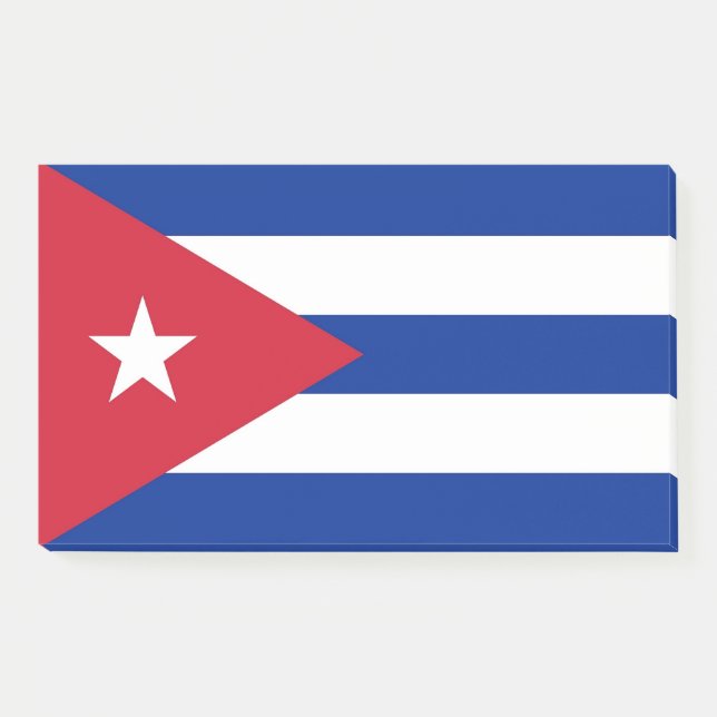 Bloco De Notas Notas com bandeira cubana (Frente)