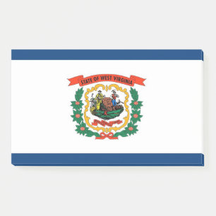 Bloco De Notas Notas com bandeira da Virgínia Ocidental, EUA
