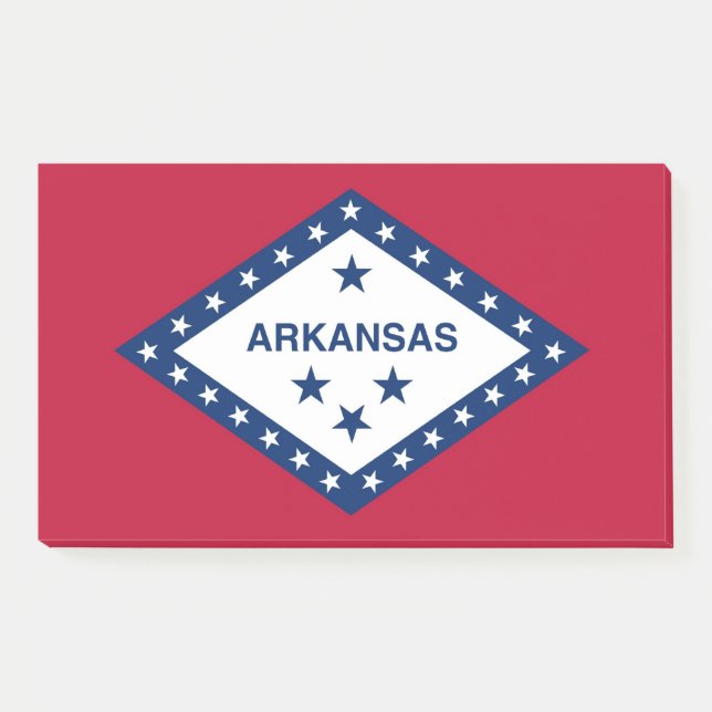 Bloco De Notas Notas com bandeira de Arkansas, EUA (Frente)