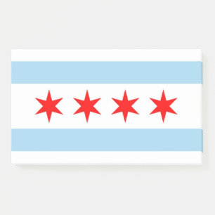 Bloco De Notas Notas com bandeira de Chicago, Illinois, EUA