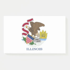 Bloco De Notas Notas com bandeira de Illinois, EUA