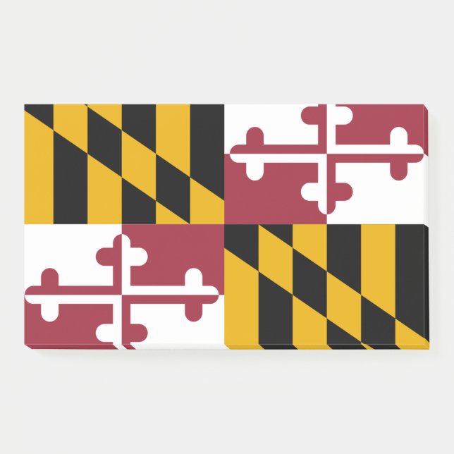 Bloco De Notas Notas com bandeira de Maryland, EUA (Frente)