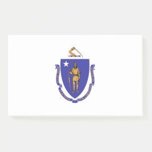 Bloco De Notas Notas com bandeira de Massachusetts, EUA