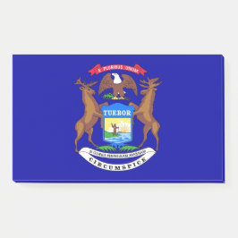 Bloco De Notas Notas com bandeira de Michigan, EUA