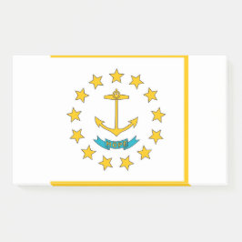 Bloco De Notas Notas com bandeira de Rhode Island, EUA