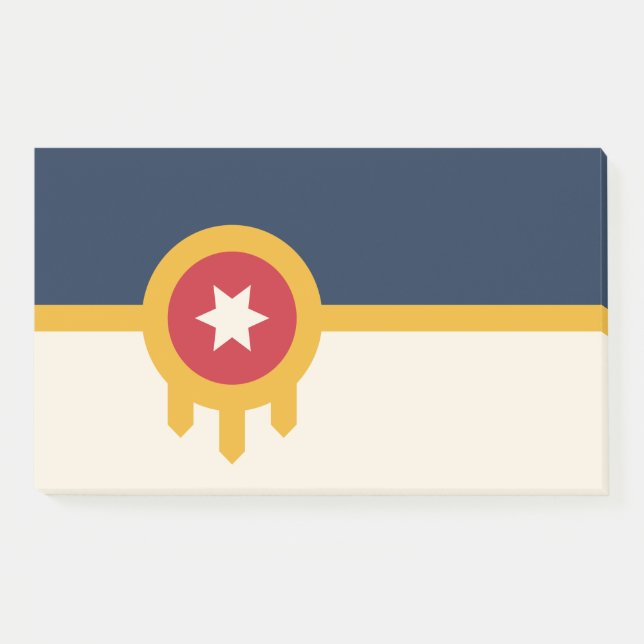 Bloco De Notas Notas com bandeira de Tulsa, Oklahoma (Frente)